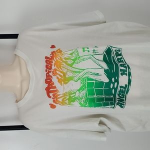 Splash graphic Tropical Angel Harps Fernandes Rum white t-shirt men size XL?